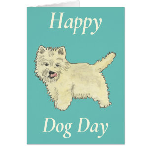 Süßer West Highland Terrier Glücklicher Hund Gebur