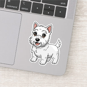 Süßer West Highland White Terrier Hund Aufkleber