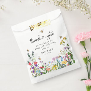Süßer Wildblume und Hummeln-Kindergeburtstag Geschenktütchen