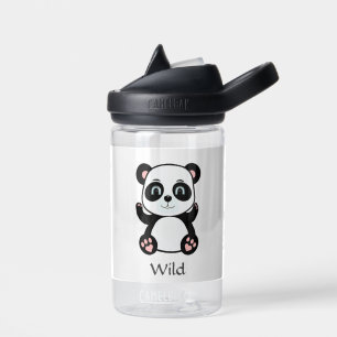 Süßer wilder Baby-Panda-Bär auf Weiß Trinkflasche