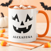 Süßer Wimpern-Kürbis-Gesicht Halloween-Name