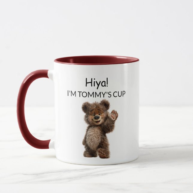 Süßer winkender Bär Tasse (Links)
