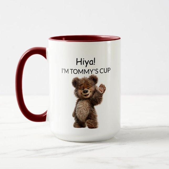 Süßer winkender Bär Tasse (Links)