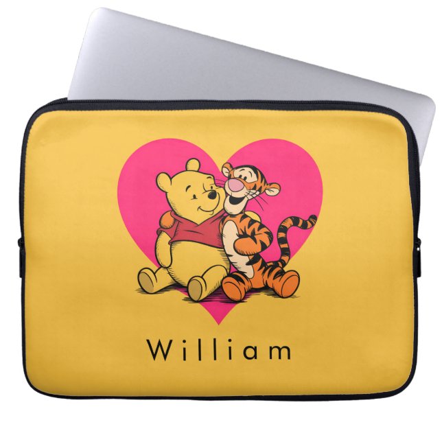 Süßer Winnie Puuh & Tigger Laptopschutzhülle (Vorderseite)