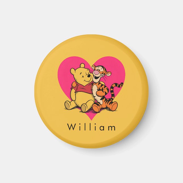 Süßer Winnie Puuh & Tigger Magnet (Vorne)