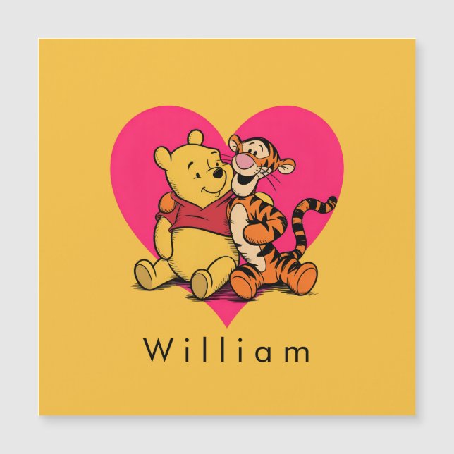 Süßer Winnie Puuh & Tigger Magnetkarte (Vorderseite)