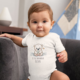 Süßer Winter-Babybär Baby Strampler