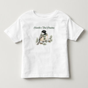 Süßer Winter-Meise Erstes Weihnachten Kleinkind T-shirt