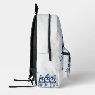 Süßer Winter-Pinguin-Rucksack Ansprechendes Wass Bedruckter Rucksack