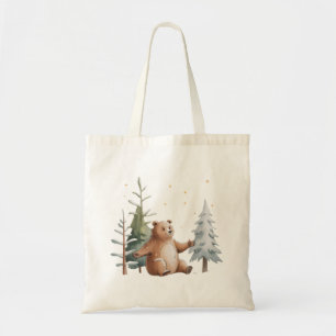 Süßer Winter Schneebär Whimsical Woodland Winter Tragetasche