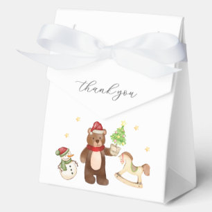 Süßer Winter-Teddybär-Schneemann-Baby-Party Geschenkschachtel