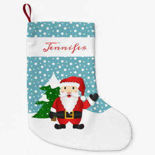 Süßer Winter-Weihnachtsmann mit personalisierbarem Kleiner Weihnachtsstrumpf