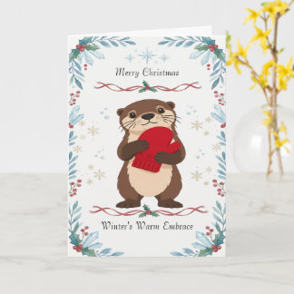 Süßer Winterotter Weihnachten Karte
