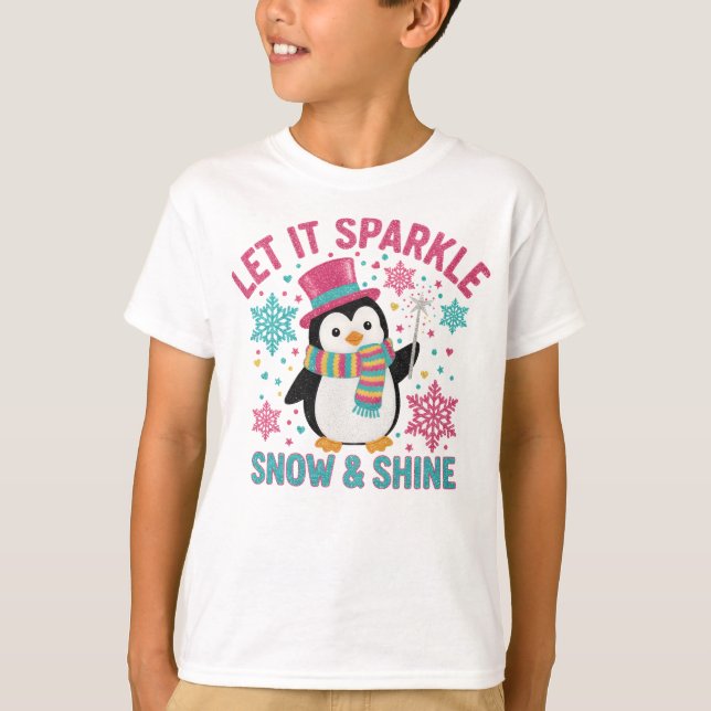 Süßer Winterurlaub Kinder T-Shirt (Vorderseite)