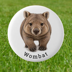 Süßer Wombat Button