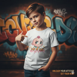 Süßer wütender Baby "Lass mich in Ruhe" Graffiti-K T-Shirt