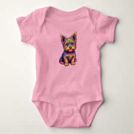 Süßer Yorkie Baby Strampler