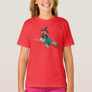 Süßer Yorkie Halloween Kinder T-Shirt