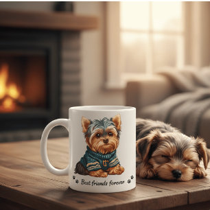 Süßer Yorkshire Terrier beste Freunde für immer We Kaffeetasse