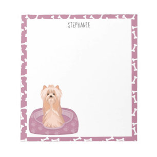 Süßer Yorkshire Terrier Geburtstags-Notizblock Notizblock