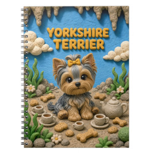 Süßer Yorkshire Terrier Welpe, Baby Hund Notizblock