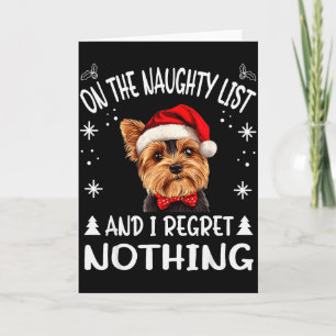 Süßer Yorkshire Terrier Yorkie Hund Hund Weihnacht Karte