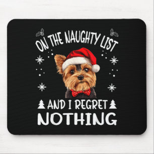 Süßer Yorkshire Terrier Yorkie Hund Hund Weihnacht Mousepad