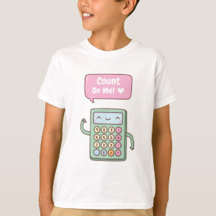 Süßer Zähl Auf Mich Taschenrechner Doodle T-Shirt
