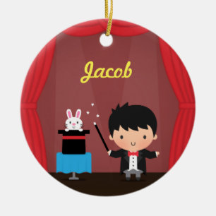 Süßer Zauberer Magic Bunny Trick Kinderzimmer Deko Keramik Ornament