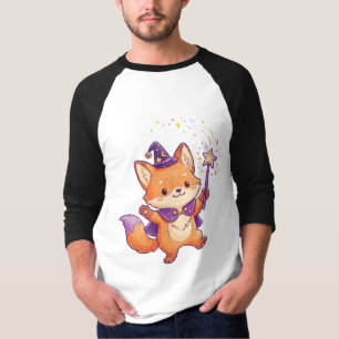 Süßer Zauberfuchs beim Wirken eines magischen Zaub T-Shirt