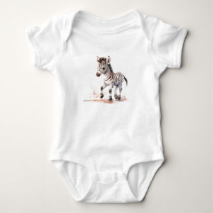 Süßer Zebr-Baby-Body – Niedliches Safari-Tier  Baby Strampler