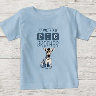 Süßer Zebra großer Bruder blau Baby T-shirt