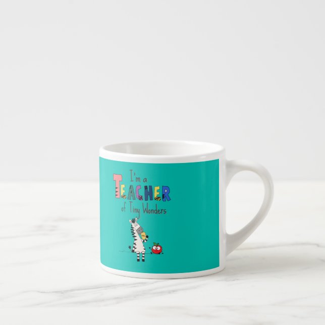 Süßer Zebralehrer  Espressotasse (Rechts)