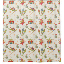 Süßer Zirkusbär Duschvorhang