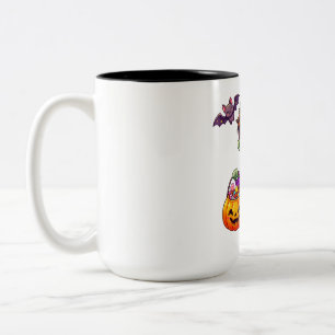 Süßer Zombie-Halloween-Junge Zweifarbige Tasse