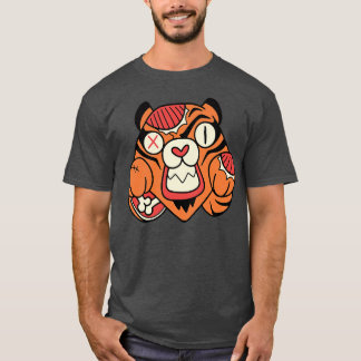 Süßer Zombie-Tiger Lustige Halloween-Tiere T-Shirt
