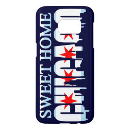 Süßer Zuhause-Chicago-FlaggeSkyline