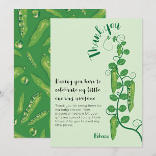 Süßerbse Babydusche Dankeskarte