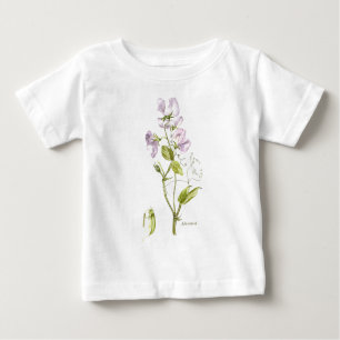 Süßerbse lila und grüne Blütenfarbe Baby T-shirt