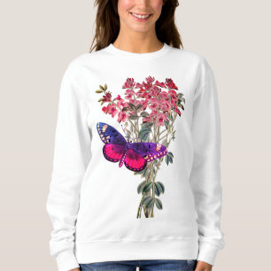 Süßerbsen und Schmetterling Sweatshirt
