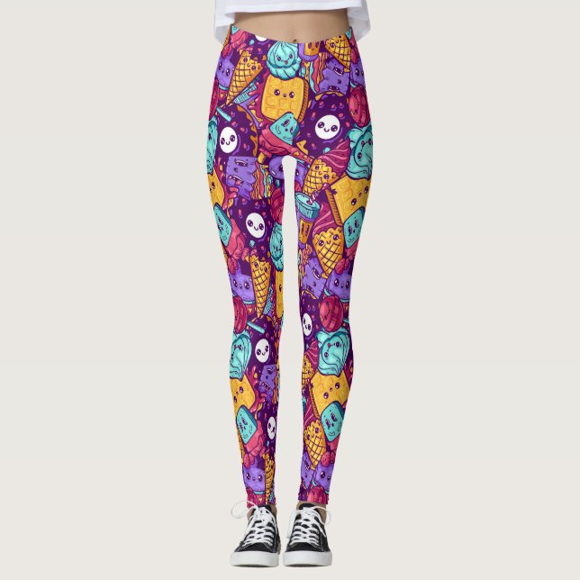 Süßere Leckereien Leggings (Vorderseite)