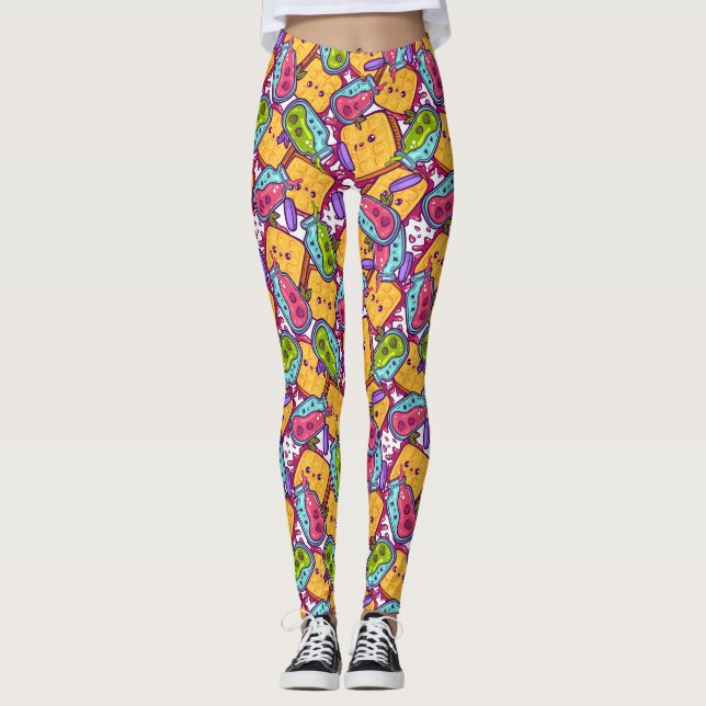 Süßere Leckereien Leggings (Vorderseite)