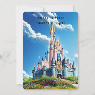Süßes 16 Enchanted Castle   Einladung