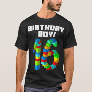 Süßes 16. Geburtstagsgeschenk 16 Jahre altes Block T-Shirt