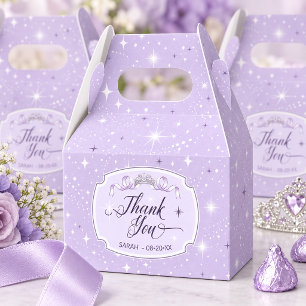 Süßes 16-Motiv & Sternenmuster Violett ID1333 Geschenkschachtel