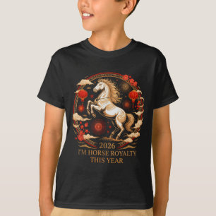Süßes 2026 Pferd Royalty Sternzeichen Lady Fortune T-Shirt