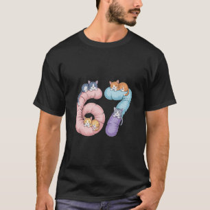 Süßes 67 Katzen Meme Design  T-Shirt