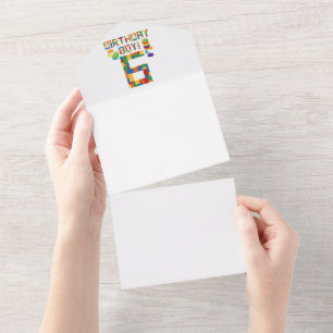 Süßes 6. Geburtstagsgeschenk 6 Jahre altes Blockba All In One Einladung
