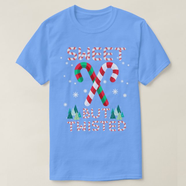 Süßes, aber geflecktes Candy Cane Süßigkeiten Cand T-Shirt (Design vorne)