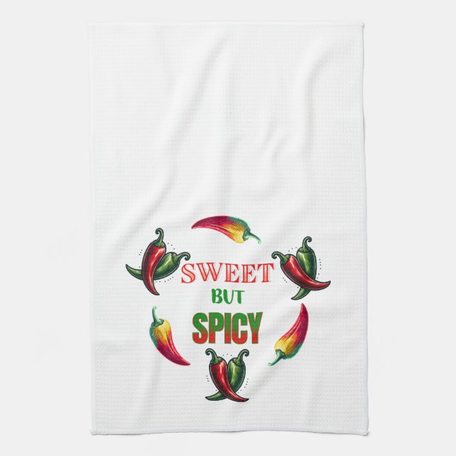 Süßes, aber scharfes, heißes Paprikaschoten Geschirrtuch (Vertikal)